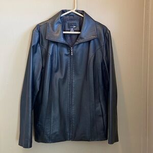 Women’s East 5th 100% Genuine Leather Zippered Jacket, Pockets, Size XL